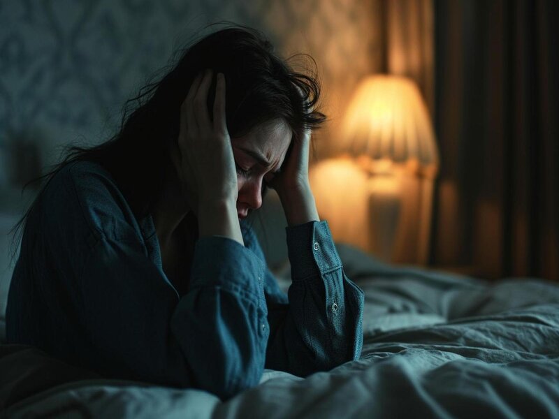 اظطراب و استرس یکی از دلایل بیدار شدن از خواب